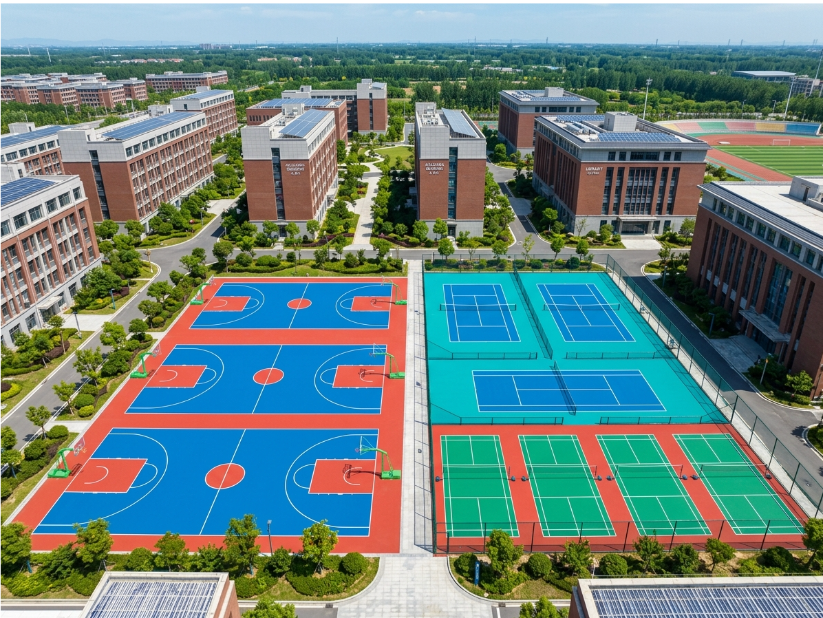 毕节市硅PU球场混合型塑胶跑道 - 厂家